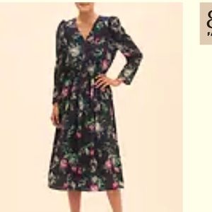 Banana Republic midi length v neck floral dress